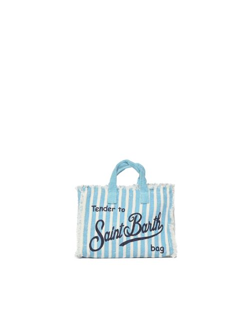 Phone Bag in lino a righe Azzurro Mc2 Saint Barth | PHONE00200398L
